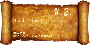 Uttó Emil névjegykártya