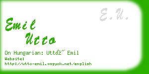 emil utto business card